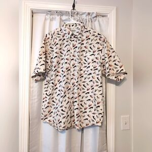 Columbia Sportswear Men's Short‎ Sleeve Button Up Shirt Size L Fishing Lures